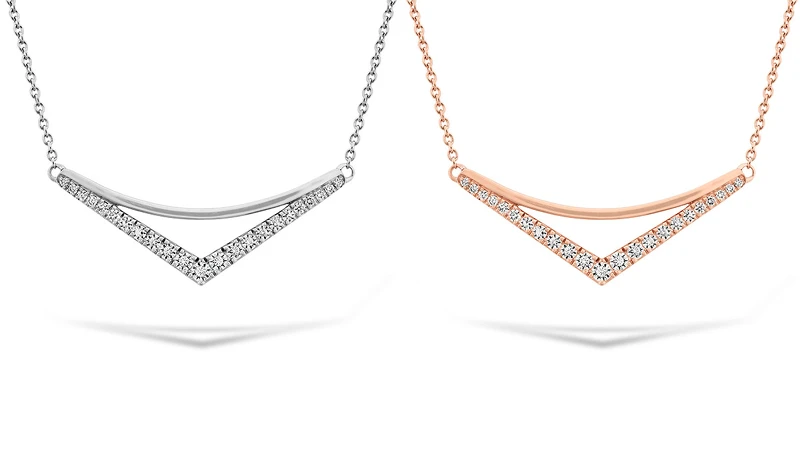 HARLEY SILHOUETTE白K金鑽石項鍊、HARLEY SILHOUETTE玫瑰金鑽石項鍊 HARLEY SILHOUETTE白K金鑽石項鍊、HARLEY SILHOUETTE玫瑰金鑽石項鍊