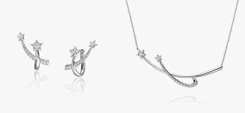 雙子星耳環、雙子星套鍊