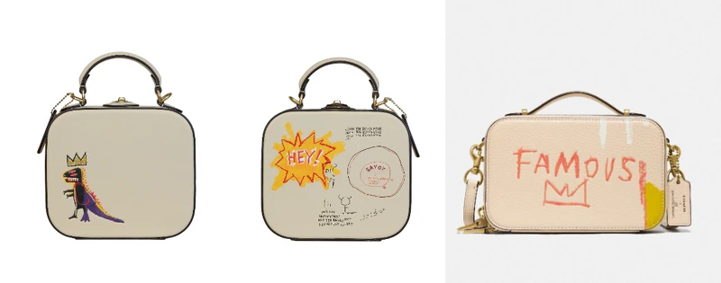 Coach x Jean-Michel Basquiat聯名系列Square 手袋,NT27,800、Alie Belt 手袋,NT 16,800。 Coach x Jean-Michel Basquiat聯名系列Square 手袋,NT27,800、Alie Belt 手袋,NT 16,800。