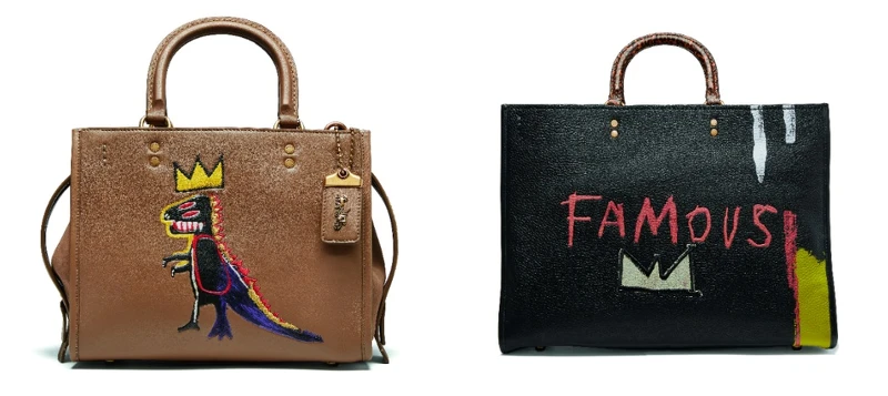 (左)Coach x Jean-Michel Basquiat聯名系列Rogue 25 手袋,NT37,800、(右)Rouge 25 手袋,NT35,800。 (左)Coach x Jean-Michel Basquiat聯名系列Rogue 25 手袋,NT37,800、(右)Rouge 25 手袋,NT35,800。