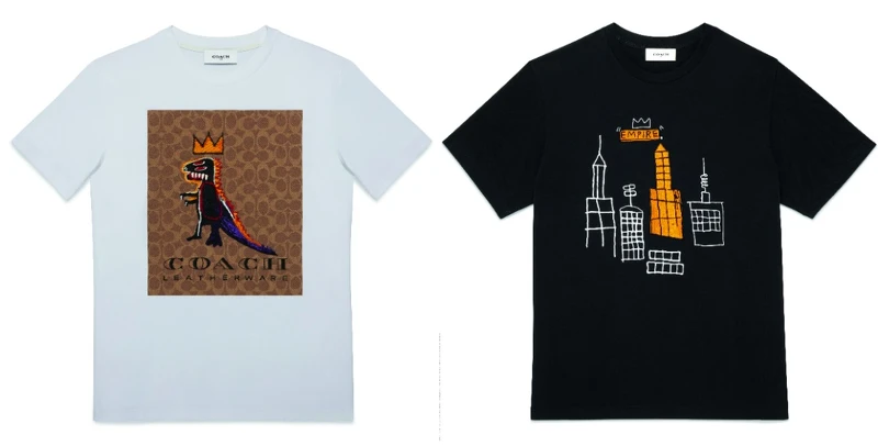 (左)Coach x Jean-Michel Basquiat聯名系列T-shirt,NT5,900、(右)Mecca Tshirt,NT 5,900。 (左)Coach x Jean-Michel Basquiat聯名系列T-shirt,NT5,900、(右)Mecca Tshirt,NT 5,900。