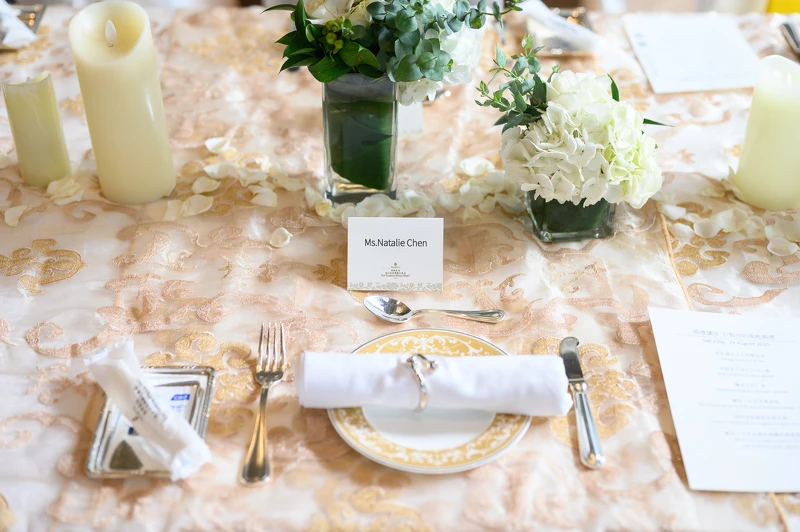 香格里拉台北遠東國際大飯店依照婚宴擺設為新人們精心準備