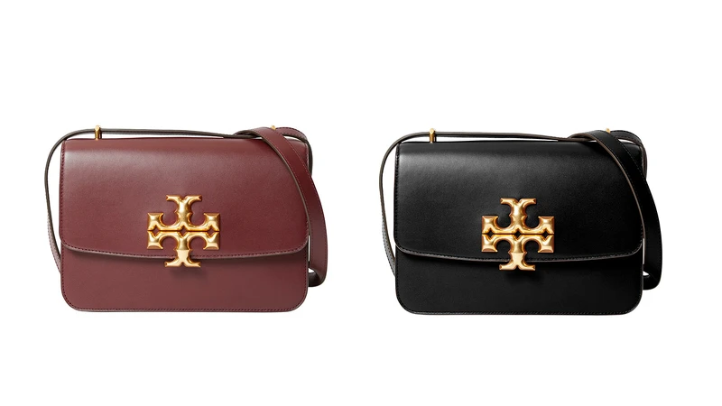Tory Burch Eleanor系列酒紅色肩背包、黑色肩背包,各NT29,900。 Tory Burch Eleanor系列酒紅色肩背包、黑色肩背包,各NT29,900。