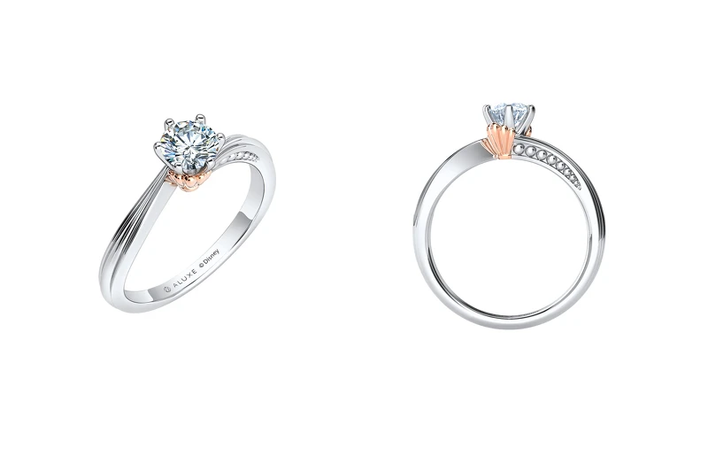 Ocean of Love 求婚鑽戒，主鑽0.30-1.00ct，戒台售價18K NT$26,000/鉑金NT$ 33,200，主鑽價格另計。