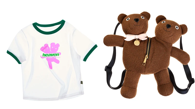 雙頭熊印花短Tee，NT3,290、雙頭熊背包，NT14,900。