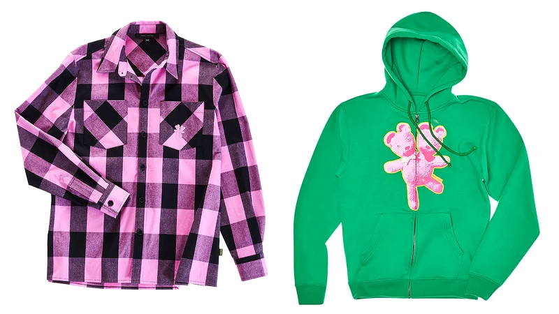 雙頭熊格紋襯衫，NT6,290、雙頭熊連帽拉鍊外套，NT8,990。