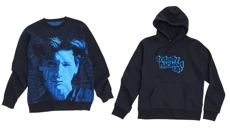 Totally Fucked up《全搞砸了》印花衛衣，NT9,690、Totally Fucked up《全搞砸了》帽Tee，NT8,990。