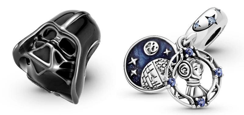 星際大戰「黑武士」造型串飾NT2,480、星際大戰「莉亞公主」造型吊飾NT$2,480