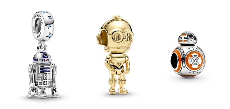 星際大戰「R2-D2™」造型吊飾NT2,880、星際大戰「C-3PO™」造型串飾NT3,280、星際大戰「BB-8™」造型串飾NT2,880