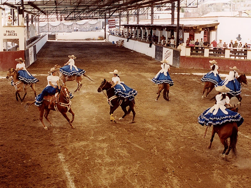 在墨國馬術競技賽(Escaramuza)中,評審的評比標準包含技術層面與藝術層面,女騎士們的駕馭馬匹的技術,舞蹈編排原創性,還有動作執行的完成度。 在墨國馬術競技賽(Escaramuza)中,評審的評比標準包含技術層面與藝術層面,女騎士們的駕馭馬匹的技術,舞蹈編排原創性,還有動作執行的完成度。