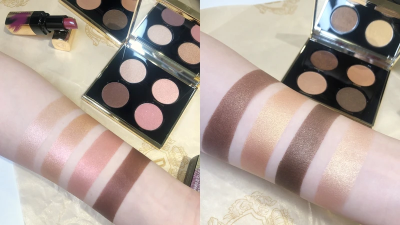 漫舞紐約4色眼彩盤,左:勃根地紅、右:薑餅可可 漫舞紐約4色眼彩盤,左:勃根地紅、右:薑餅可可