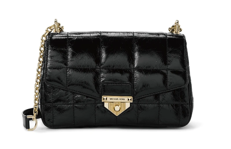 MICHAEL KORS Soho系列黑色皮革鍊帶包，推薦價NT17,500