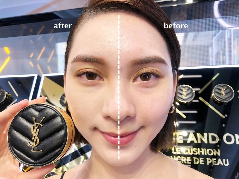 YSL恆久完美霧光氣墊粉餅妝效 YSL恆久完美霧光氣墊粉餅妝效