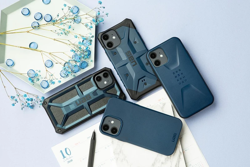 UAG海軍藍系列手機殼,左到右:頂級系列、實色系列、環保系列、簡約系列 UAG海軍藍系列手機殼,左到右:頂級系列、實色系列、環保系列、簡約系列