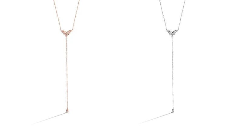 BEHATI SILHOUETTE POWER LARIAT玫瑰金鑽石項鍊、白K金鑽石項鍊 BEHATI SILHOUETTE POWER LARIAT玫瑰金鑽石項鍊、白K金鑽石項鍊