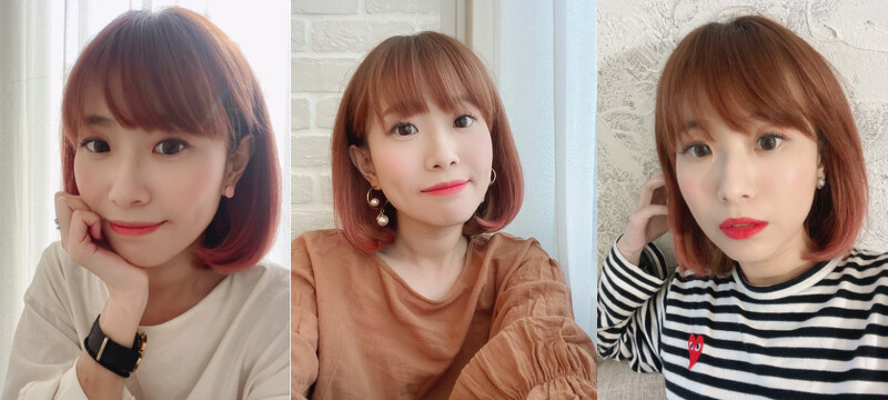 小編實戴。左起：BioVision暖沐褐、熠光棕、晶棕藍