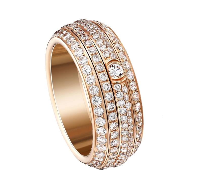 Piaget 伯爵 Possession系列戒指，18K玫瑰金鑲嵌鑽石，售價NT550,000起