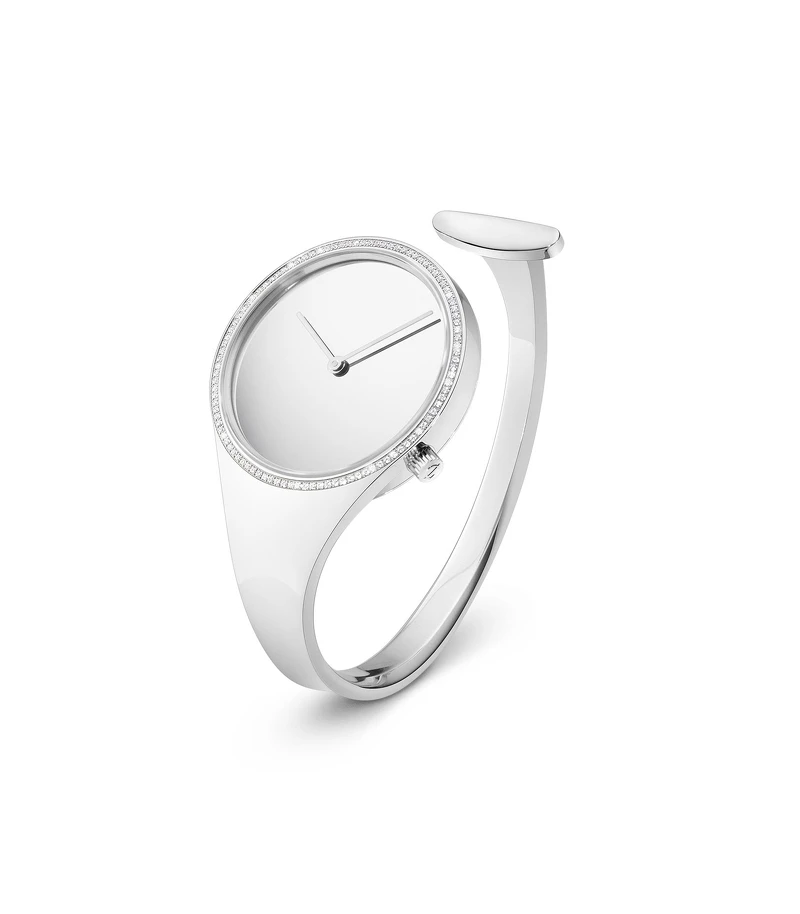 Georg Jensen 喬治傑生 Vivianna系列手鐲手錶,錶徑34 mm,精鋼鑲嵌鑽石,售價NT110,500 Georg Jensen 喬治傑生 Vivianna系列手鐲手錶,錶徑34 mm,精鋼鑲嵌鑽石,售價NT110,500
