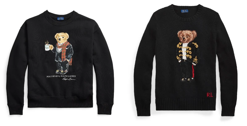 Polo Ralph Lauren Polo Bear大學Tee NT14,680、Polo Ralph Lauren Polo Bear 針織毛衣NT17,880