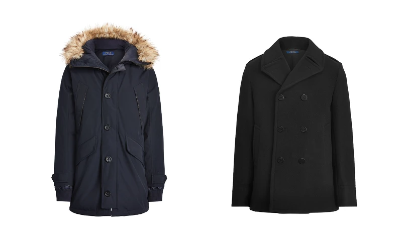 Polo Ralph Lauren Parka連帽外套NT24,480、Polo Ralph Lauren雙排釦外套NT24,680