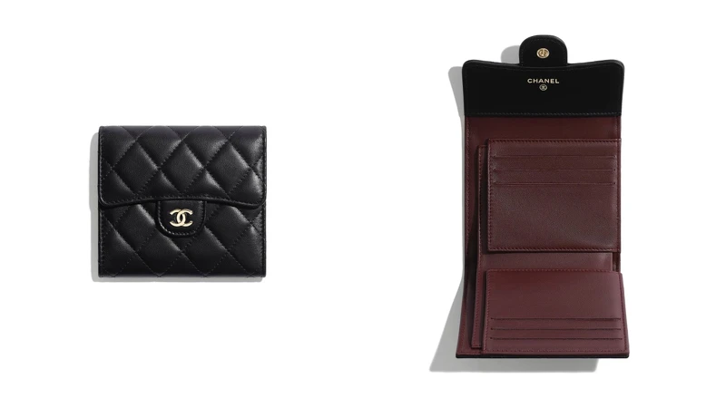 Chanel菱格紋小黑皮夾，NT28,000