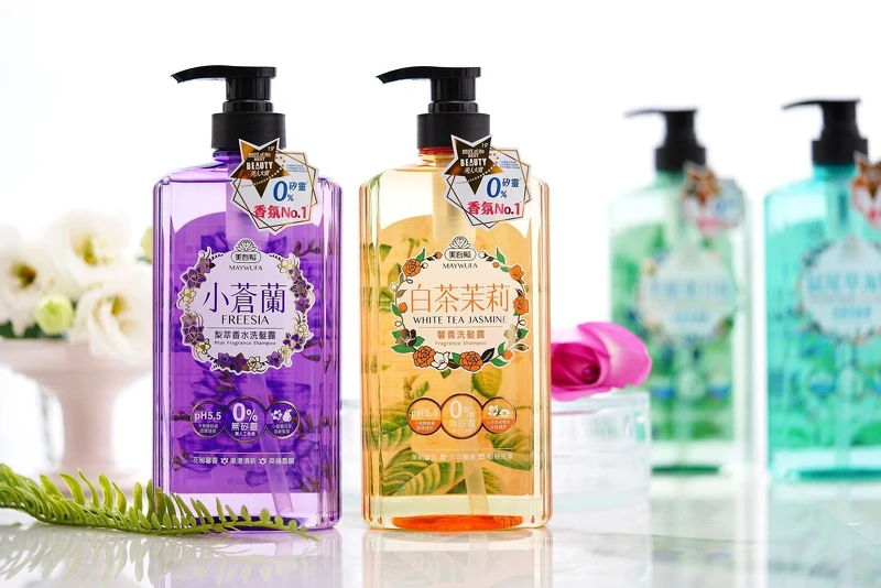 小蒼蘭梨萃香水洗髮露、白茶茉莉馨香洗髮露700ml，NT169。