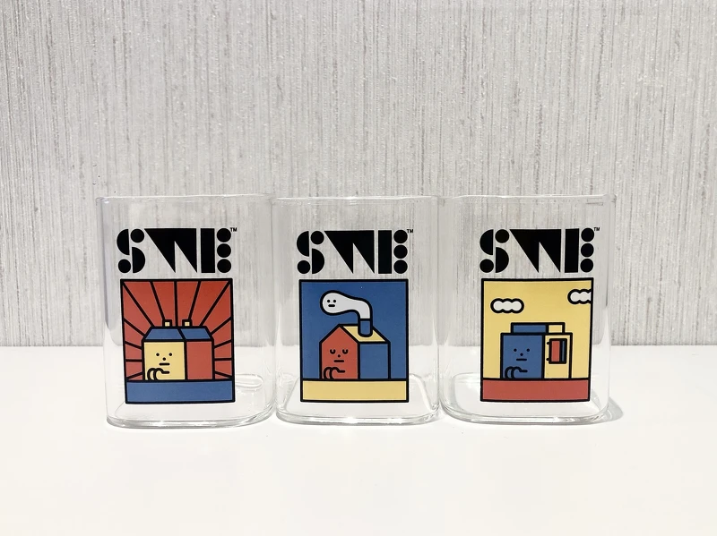 北歐玻璃方杯，1組(3個)，230元/個(3個690元)