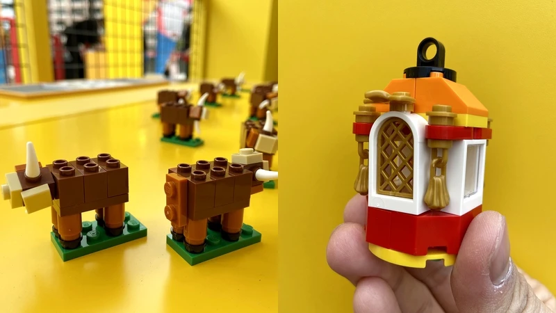 樂高迷你牛、新春小燈籠