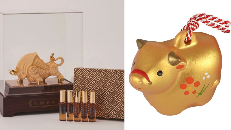 誠品生活信義店|天華沉香 開運招財金牛贈檜木精油5入錦盒,特價5,888元(原價8,888元);誠品生活台南文化中心店|Jewelry YU Flower 陶製金牛擺飾,特價399元(原價599元)。 誠品生活信義店|天華沉香 開運招財金牛贈檜木精油5入錦盒,特價5,888元(原價8,888元);誠品生活台南文化中心店|Jewelry YU Flower 陶製金牛擺飾,特價399元(原價599元)。