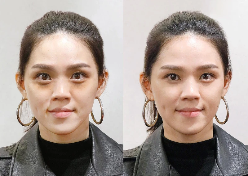 STEP1第一步妝前乳_使用對照_ 左(妝前)_右(妝後) STEP1第一步妝前乳_使用對照_ 左(妝前)_右(妝後)