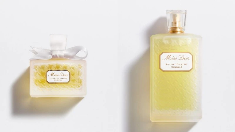 Dior迪奧Miss Dior Original(左)經典版頂級香精、(右)淡香水。