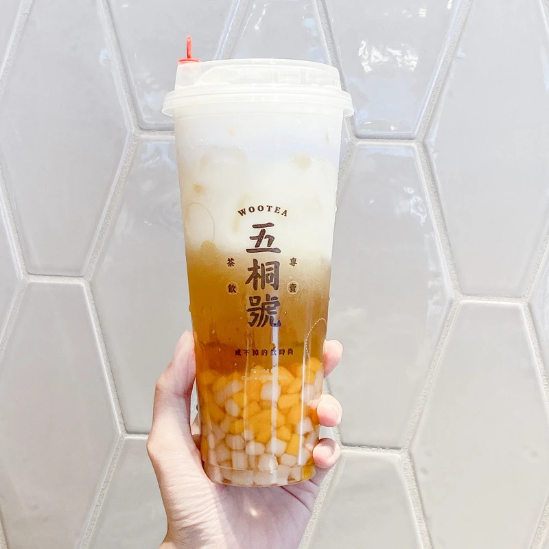 五桐號推薦飲料-清香烏龍奶霜+小芋圓
