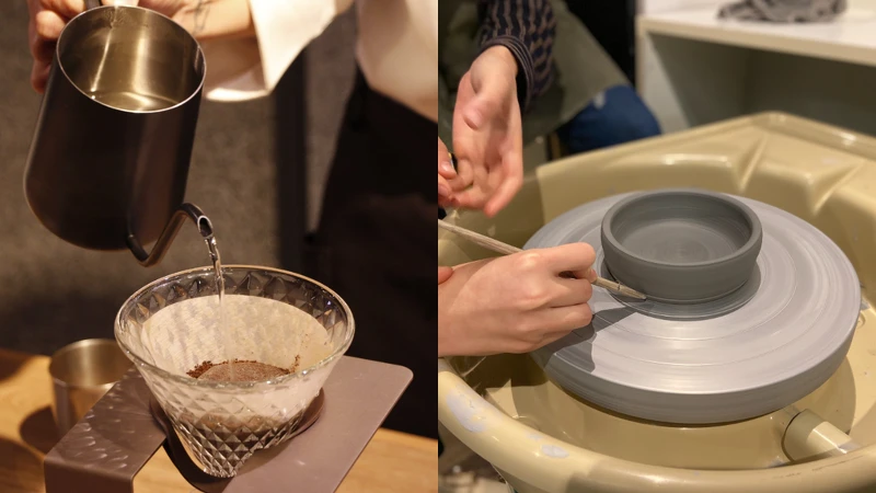 誠品生活板橋店獨家推手沖教室｜推薦價300元；誠品生活松菸店「五行創藝」、「小品味」DIY手作課程。