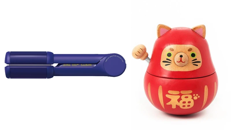 誠品線上｜UNIX｜行動無線兩用直髮夾｜推薦價1,280元；誠品線上｜Wooderful life｜達摩招財貓｜推薦價850元。