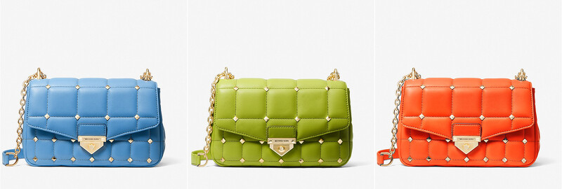 SoHo Large Studded Quilted Leather Shoulder Bag，售價NT$21,000