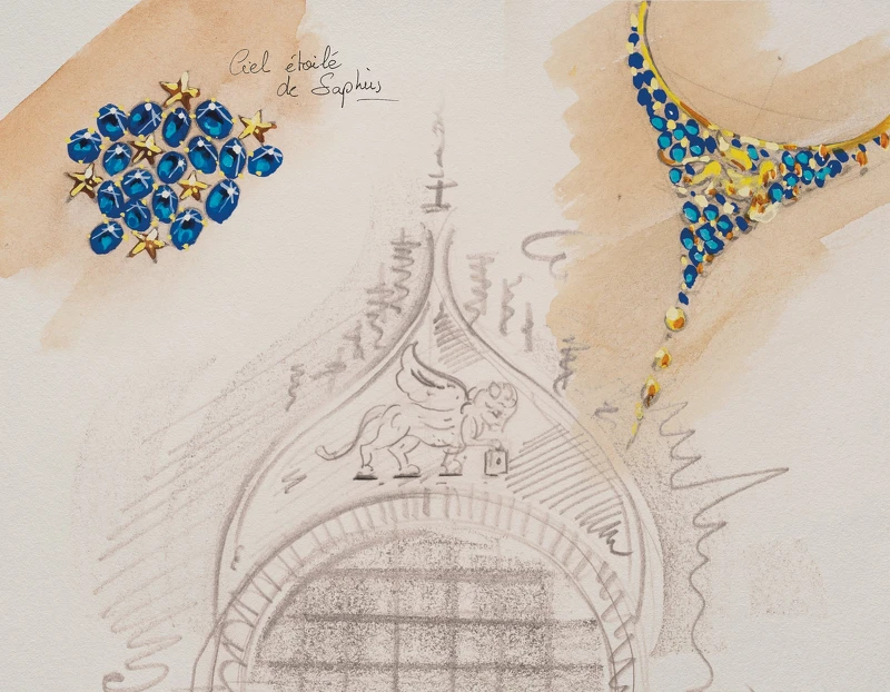 Chanel 珠寶創意工作室總監 Patrice Leguéreau 手繪稿