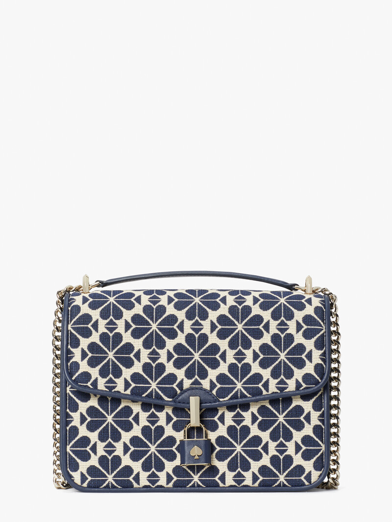 Kate Spade 桃心四葉花海軍藍肩背包，售價NT$14,400