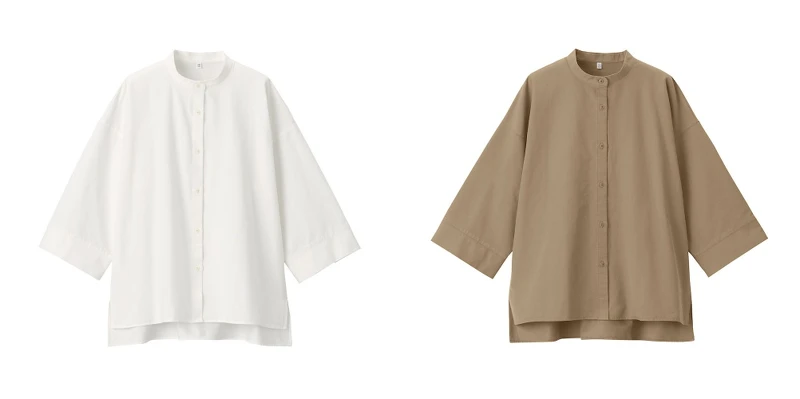 女有機棉緹花寬版襯衫（one size），售價NT$1,990