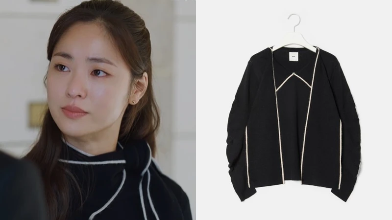 KUHO圍巾針織套衫，約NT12,000