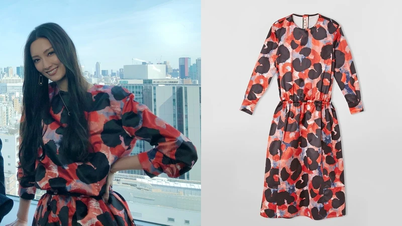 Marni抽象動物印花連衣裙,約NT42,000 Marni抽象動物印花連衣裙,約NT42,000