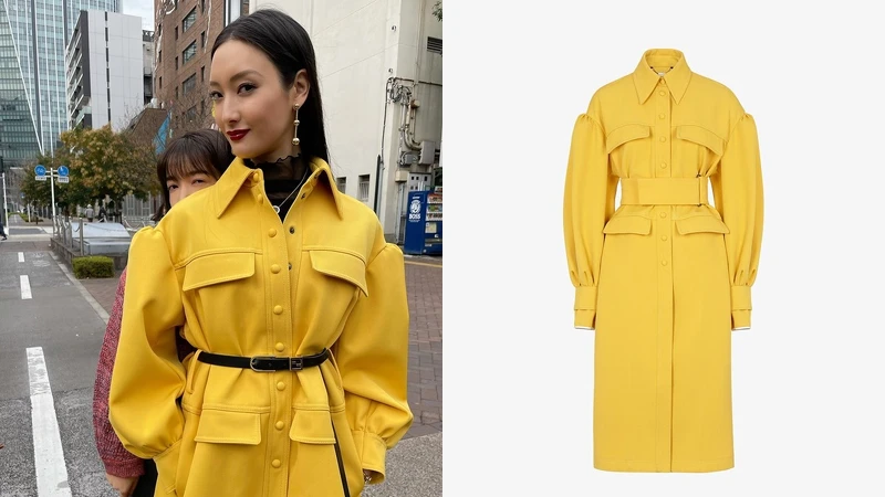 Fendi 黃色大衣,NT122,000 Fendi 黃色大衣,NT122,000