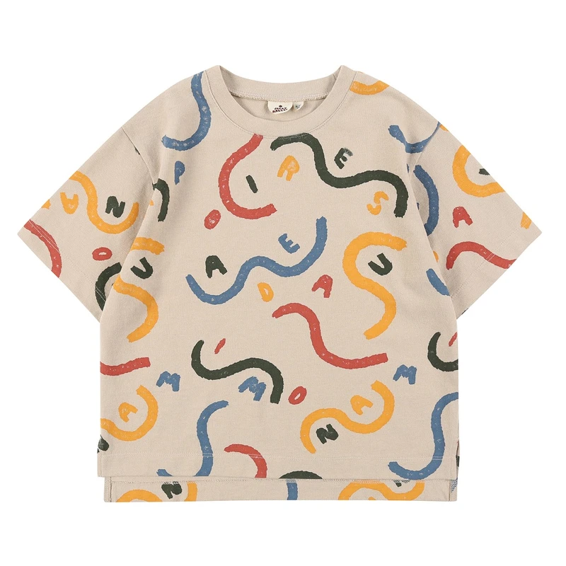 彩色線條T恤(米色)1,290元 彩色線條T恤(米色)1,290元