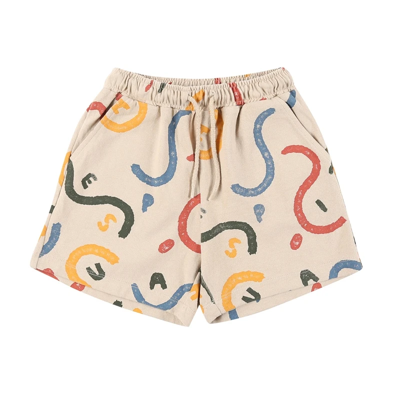 彩色線條短褲(米色)1,940元 彩色線條短褲(米色)1,940元