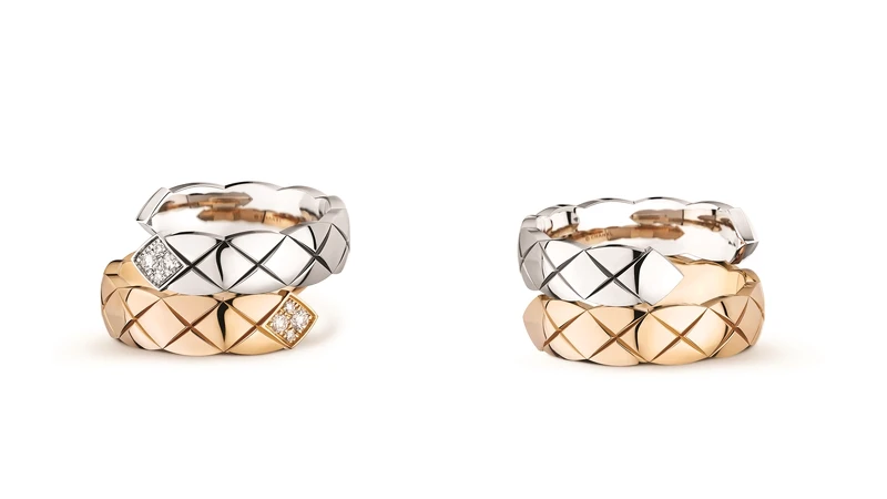 COCO CRUSH TOI ET MOI 戒指 大型款 _ 18K 白金與BEIGE 米色金 _ 建議售價NTD 150,000元