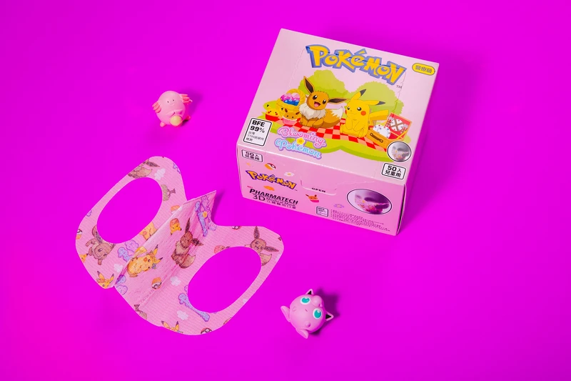 NCI Pharmatech 3D寶可夢立體醫用口罩(粉-野餐派對款),NT499 NCI Pharmatech 3D寶可夢立體醫用口罩(粉-野餐派對款),NT499