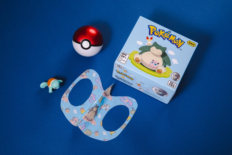 NCI Pharmatech 3D寶可夢立體醫用口罩(藍-晴天寶可夢款),NT499 NCI Pharmatech 3D寶可夢立體醫用口罩(藍-晴天寶可夢款),NT499