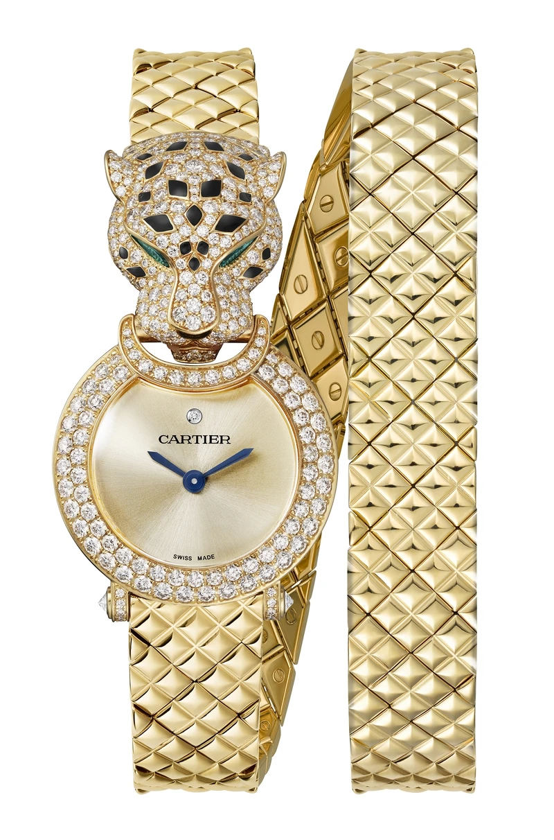 Cartier 美洲豹黃K金雙圈鋪鑲鑽錶,NT$ 2,670,000 Cartier 美洲豹黃K金雙圈鋪鑲鑽錶,NT$ 2,670,000