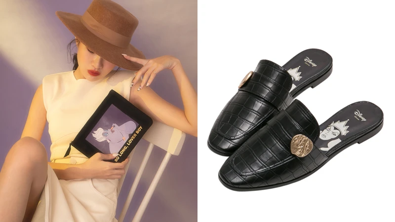 誠品生活南西|Grace Gift|迪士尼反派烏蘇拉帆布萬用包|推薦價299元;壞皇后平底穆勒鞋|推薦價1,780元。 誠品生活南西|Grace Gift|迪士尼反派烏蘇拉帆布萬用包|推薦價299元;壞皇后平底穆勒鞋|推薦價1,780元。