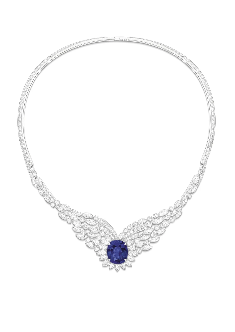 PIAGET Wings of Light系列斯里蘭卡藍寶石頂級珠寶鑽石項鍊，建議售價NT$64,500,000