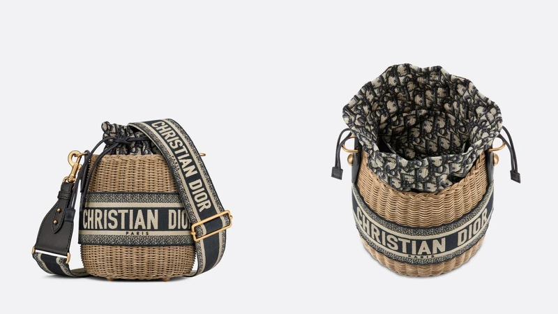 Dior Wicker藤籃水桶袋,售價NT$155,000 Dior Wicker藤籃水桶袋,售價NT$155,000